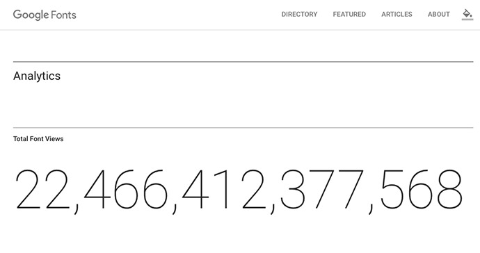 Google Fonts: In 3 einfachen Schritten einbinden 1 Google Fonts Pageview / Seitenaufrufe