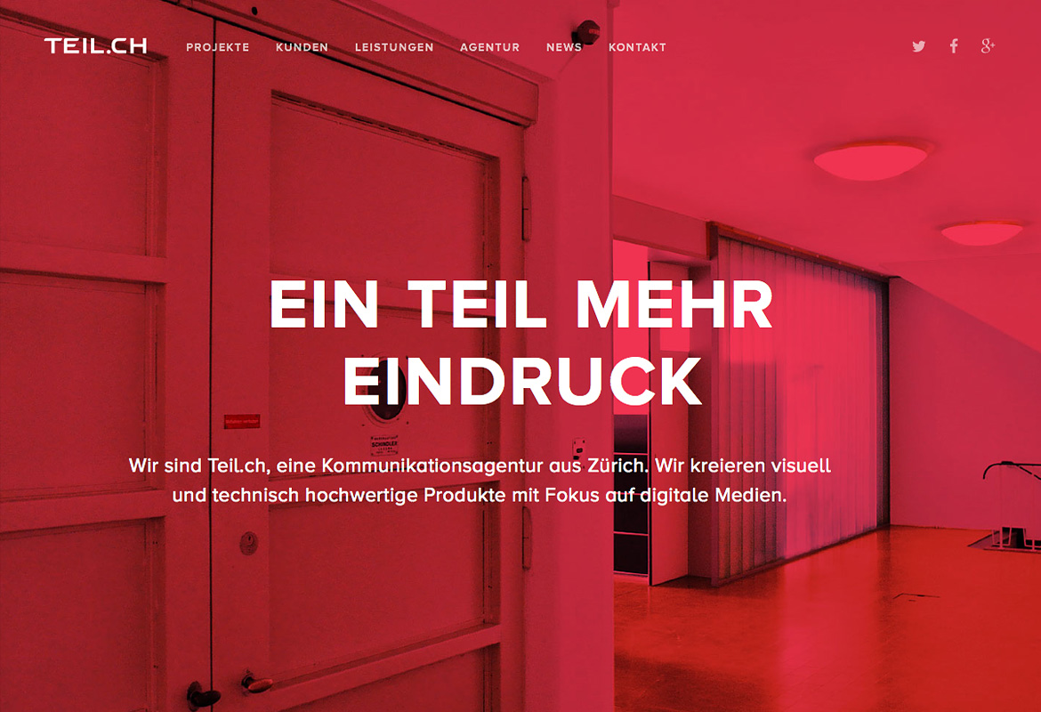 Webdesign in Rot
