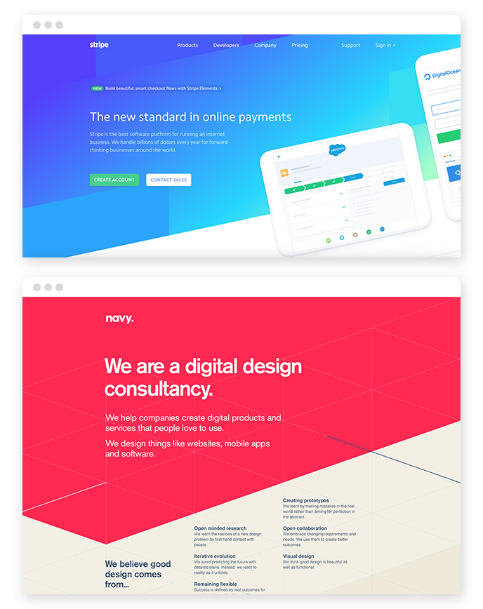 Non Rectangular Headers Webdesign Ttrend