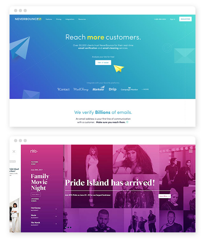 Gradient Webdesign Trends