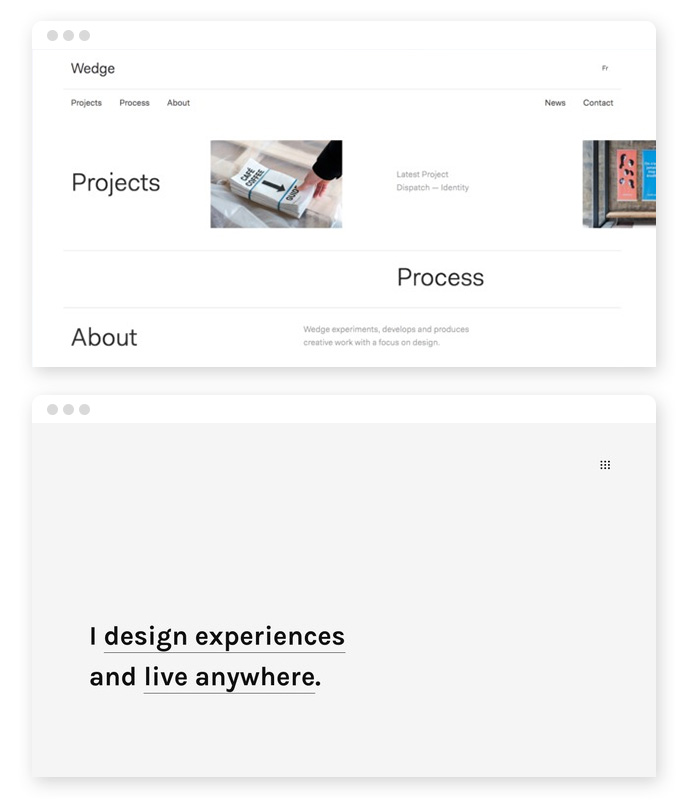 Minimalismus Webdesign Trend