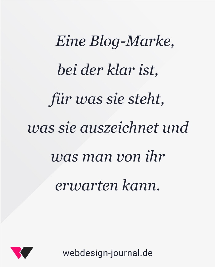 Blog-Marke zur Positionierung.