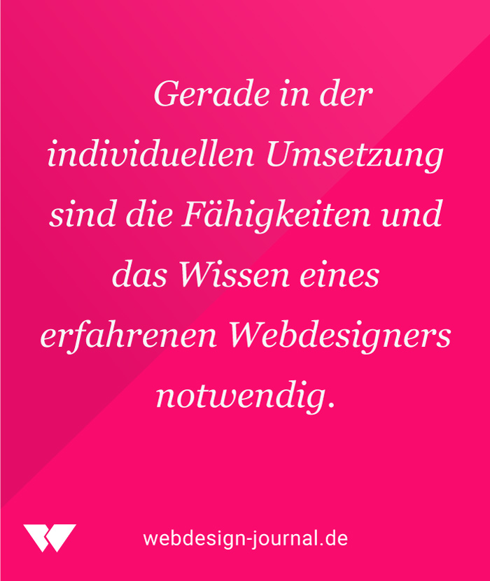 Fähigkeiten eines Webdesigners.