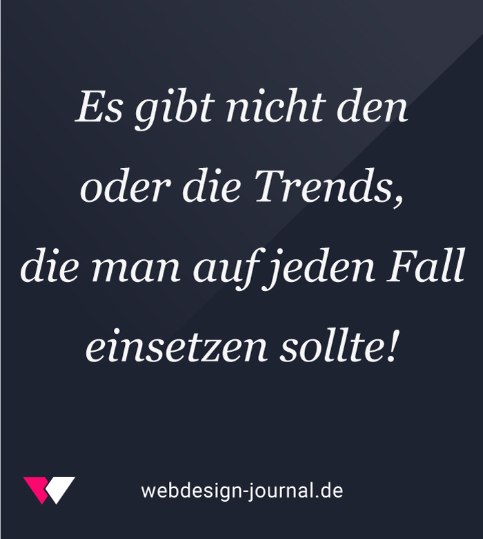 Trends im Webdesign