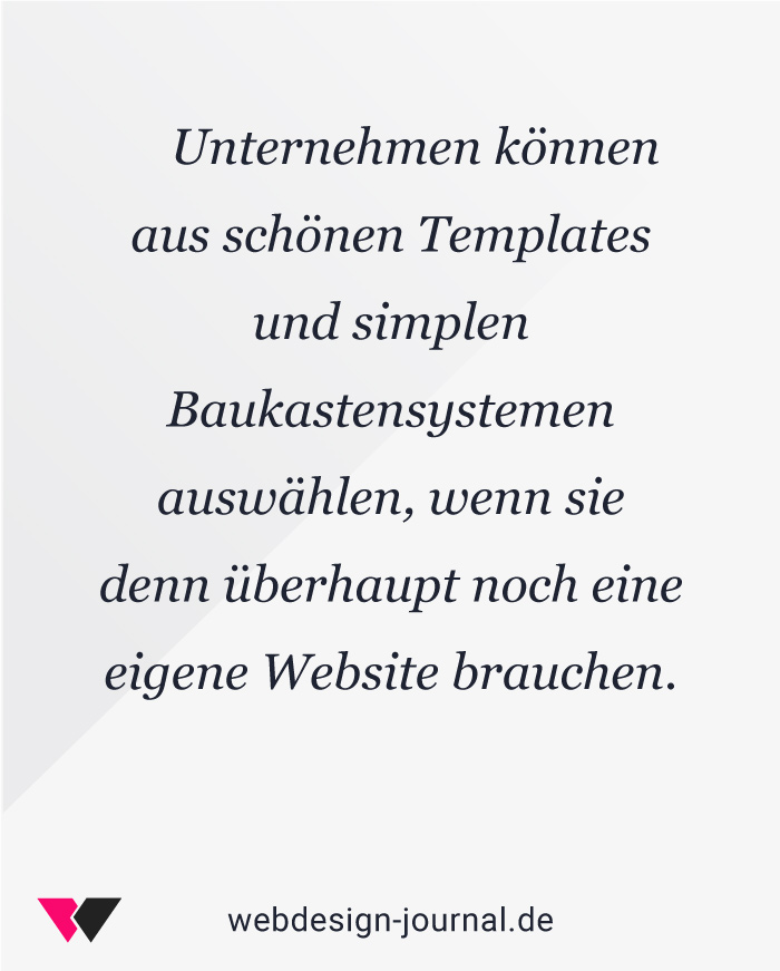 Webseiten-Templates und Baukastensysteme im Webdesign.