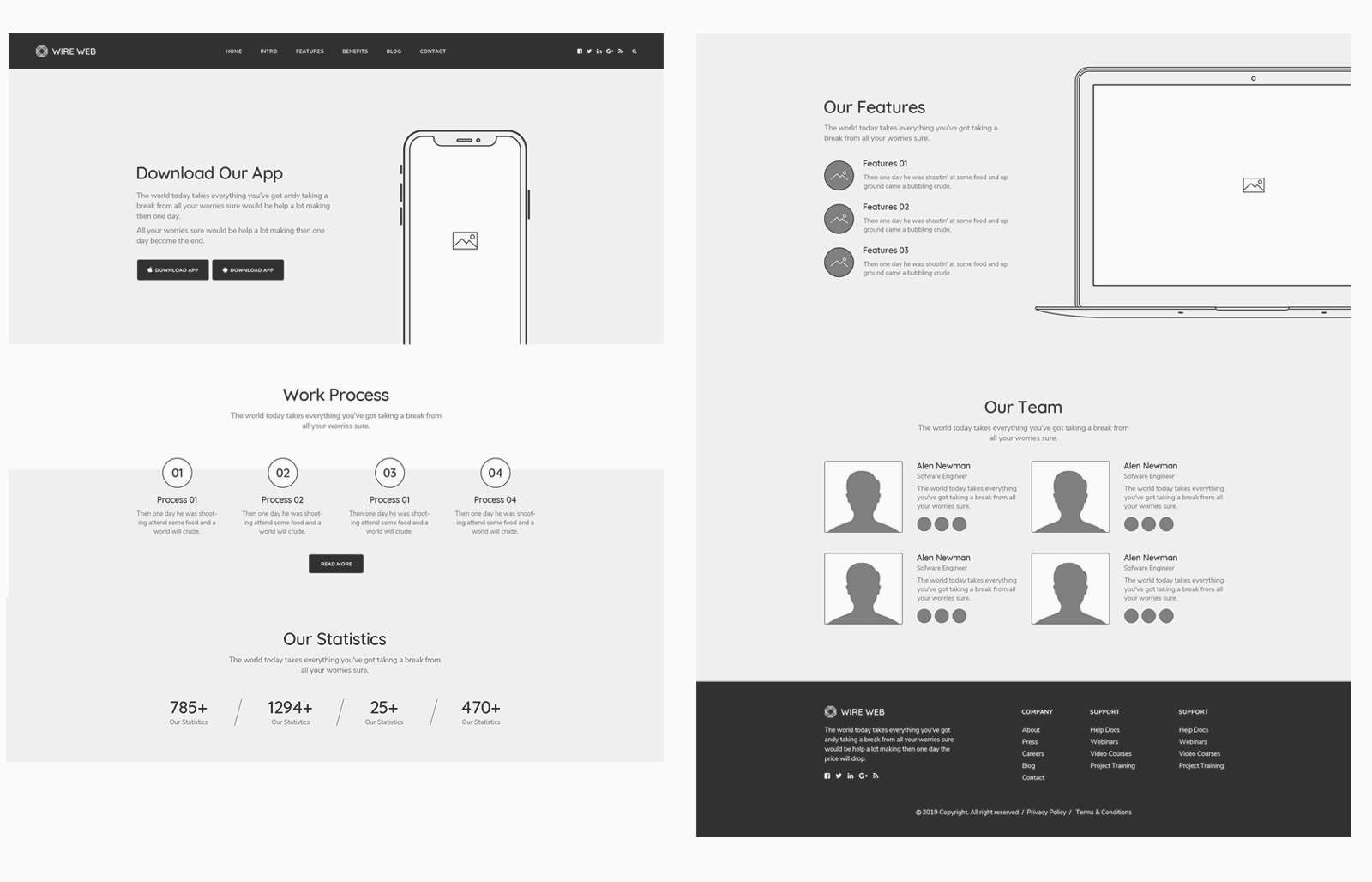 Wireframes im Webdesign