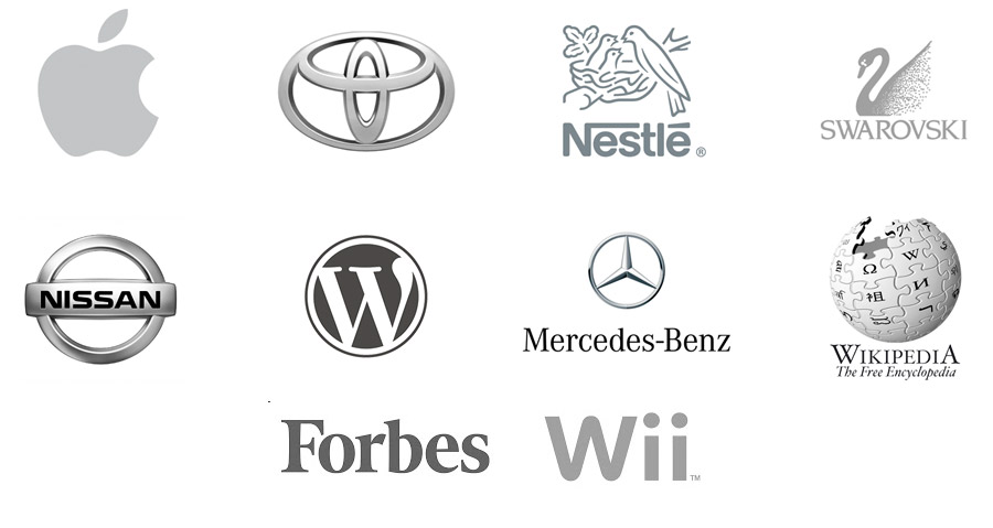 Logos in Grau