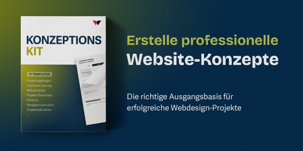 Konzeptions Kit mit hilfreichen Vorlagen