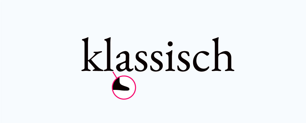 Klassische Serifenschriftart