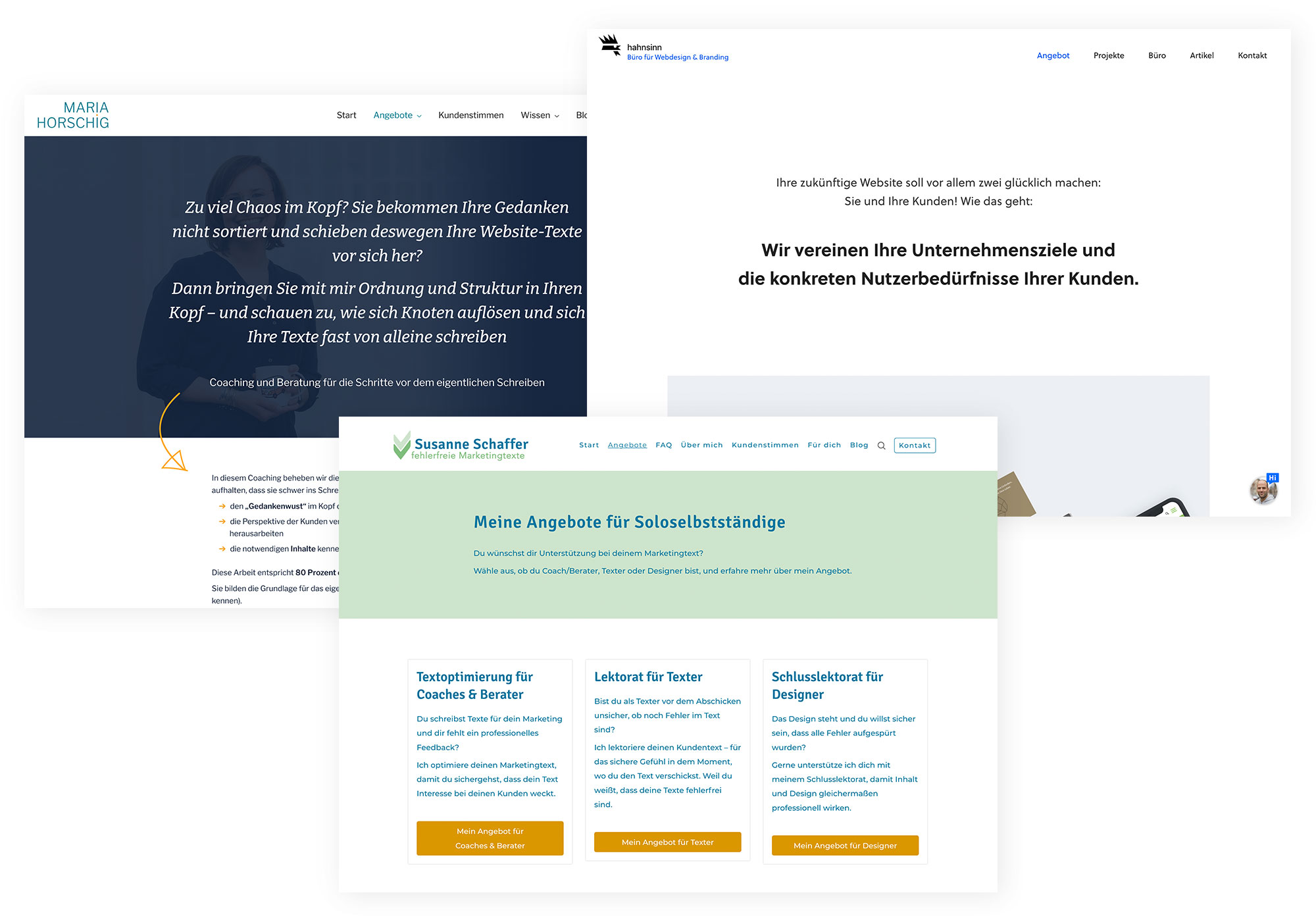 Website-Seitentypen: Angebotsseite