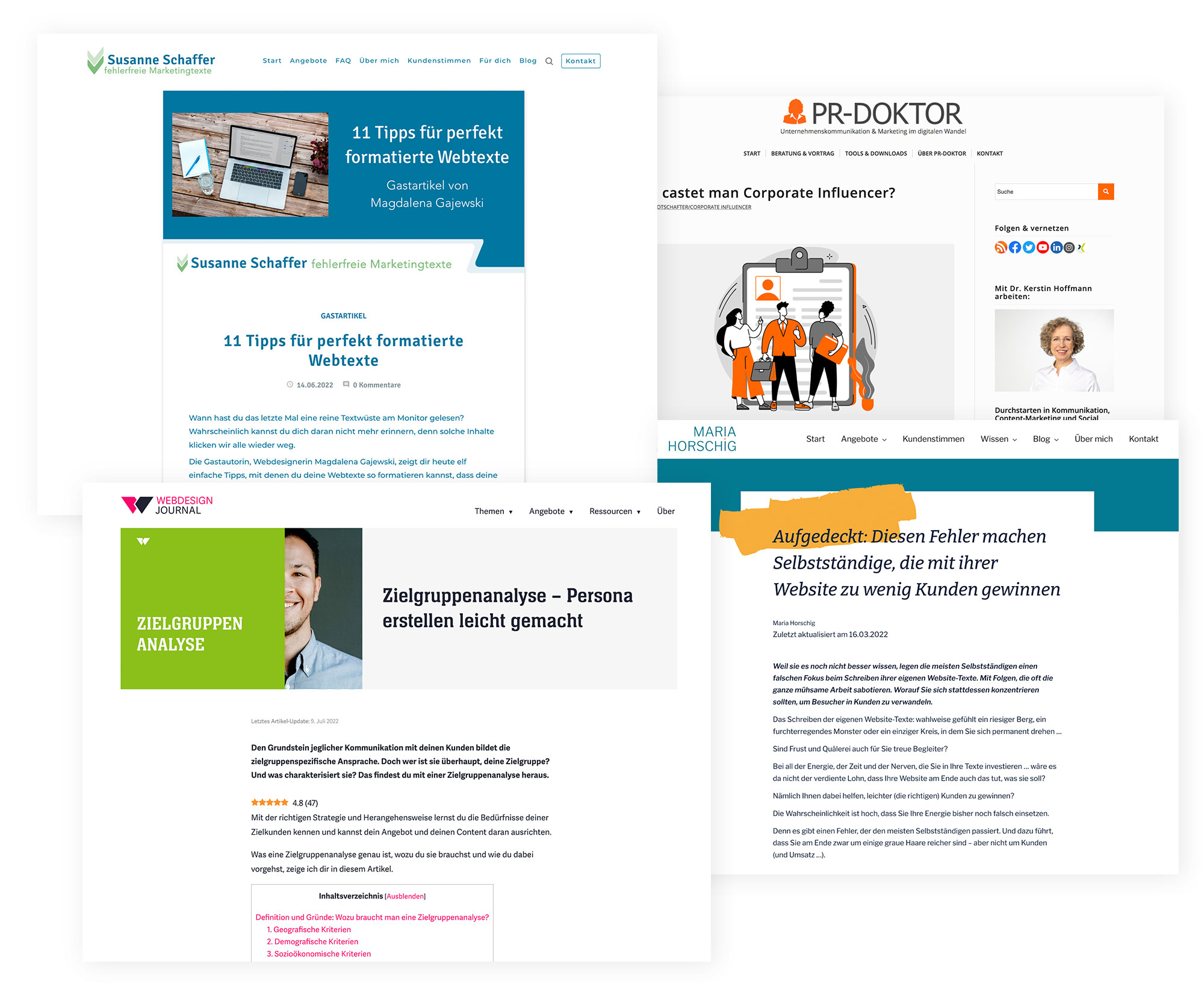 Website-Seitentypen: Artikelseite