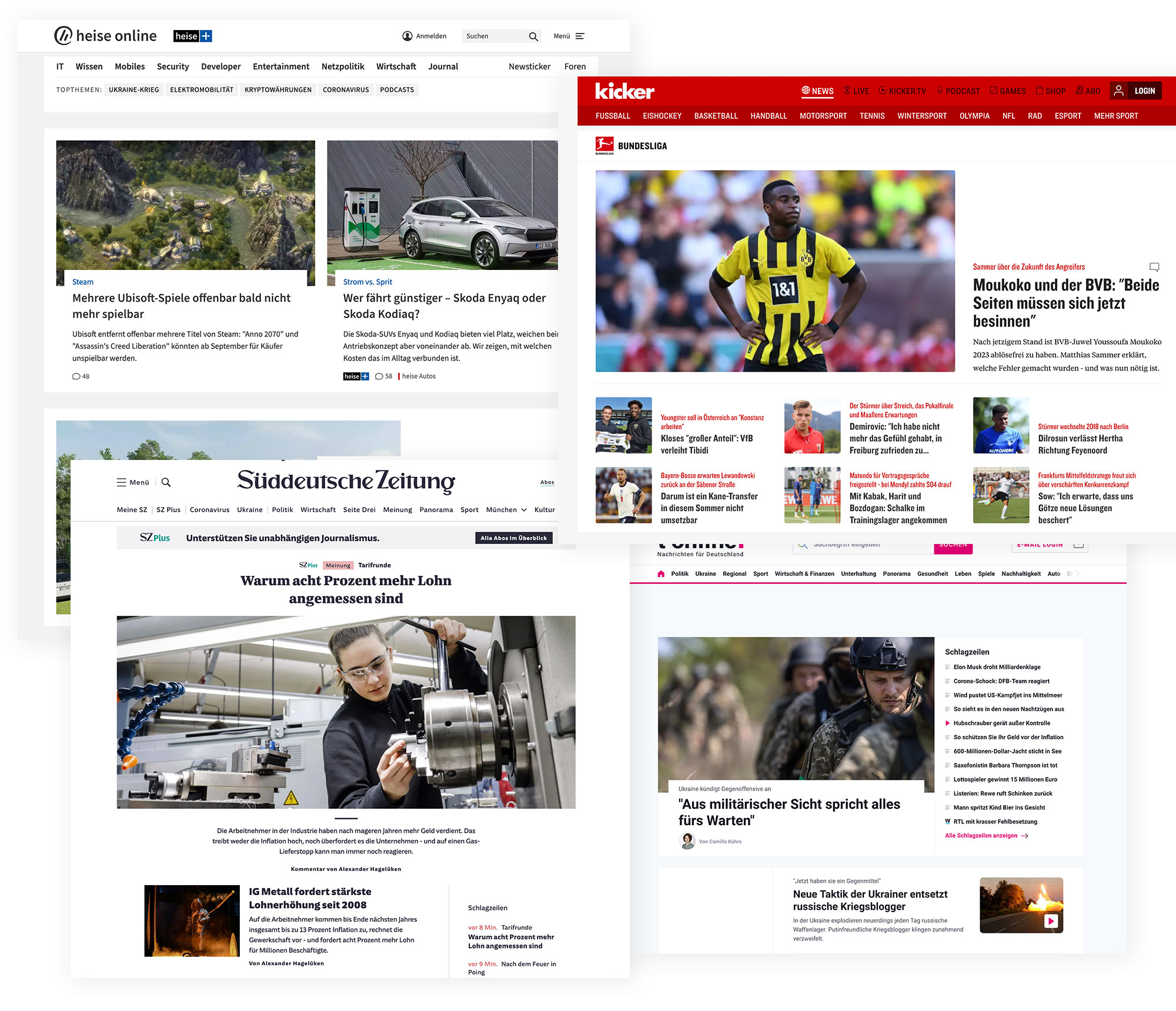 Website Typen: Nachrichten Websites