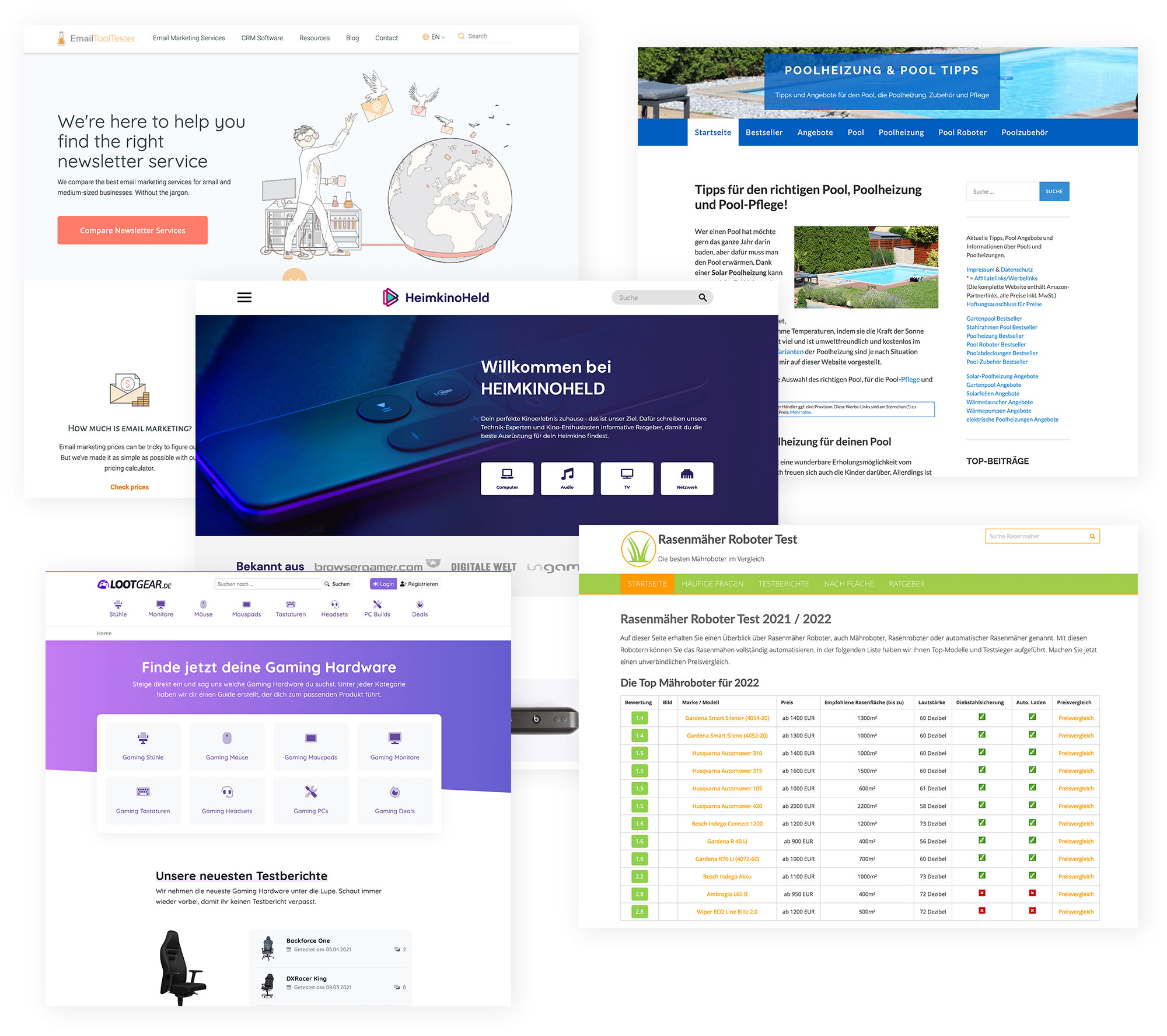 Website Typen: Nischenseiten