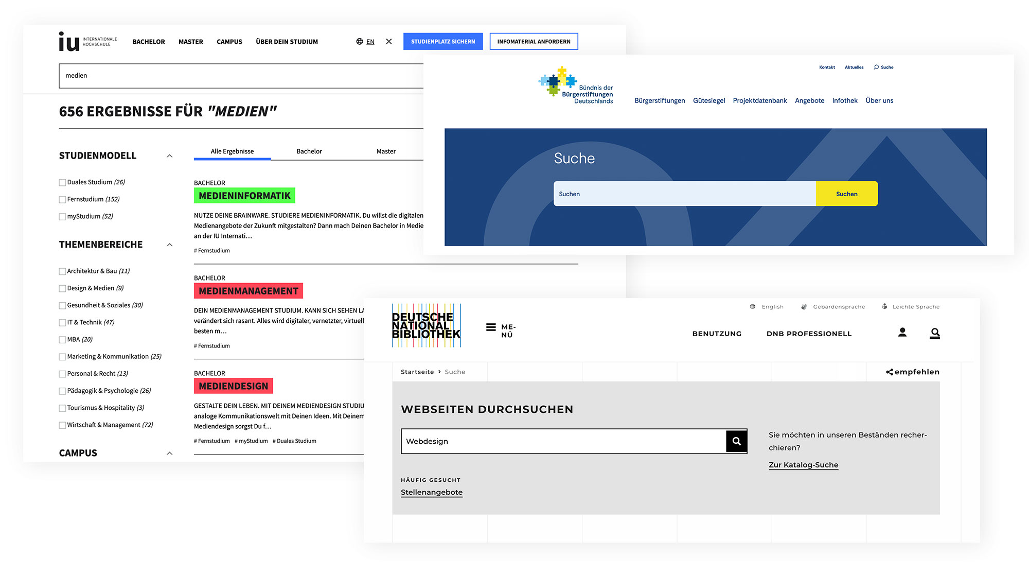 Website-Seitentypen: Suchseite
