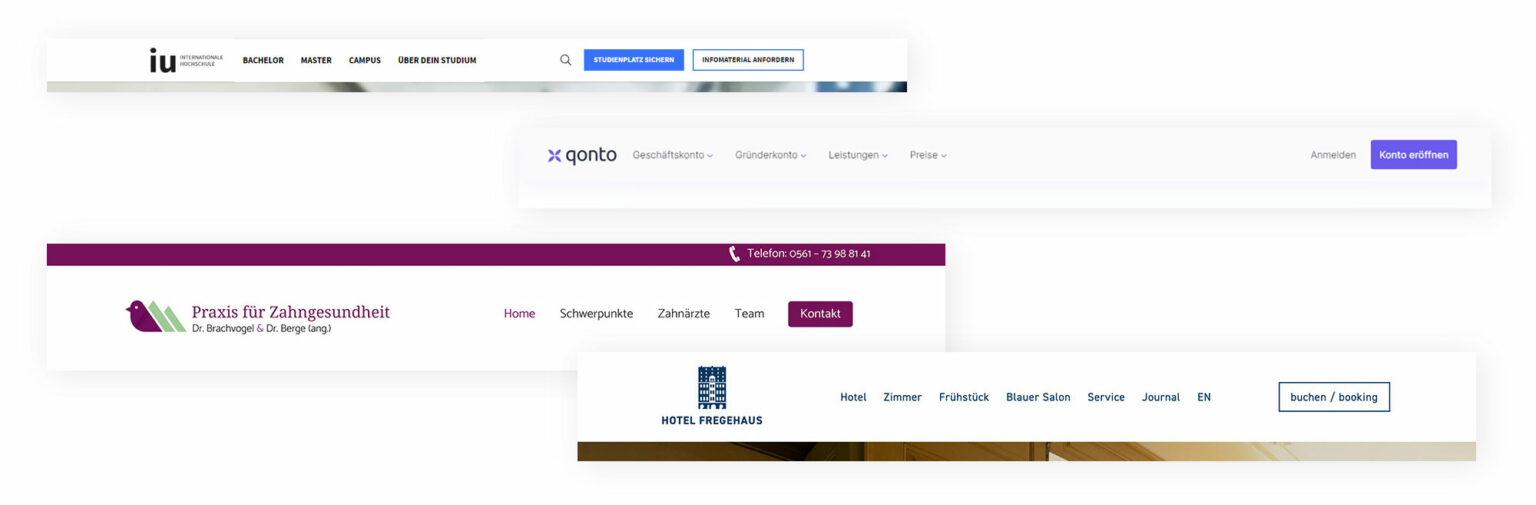 Der perfekte website header artikel im webdesign journal