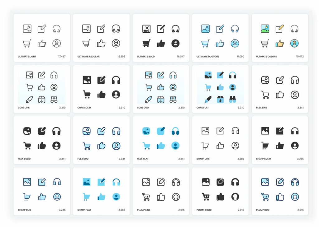 Über 20 (kostenfreie) Icon Sets
