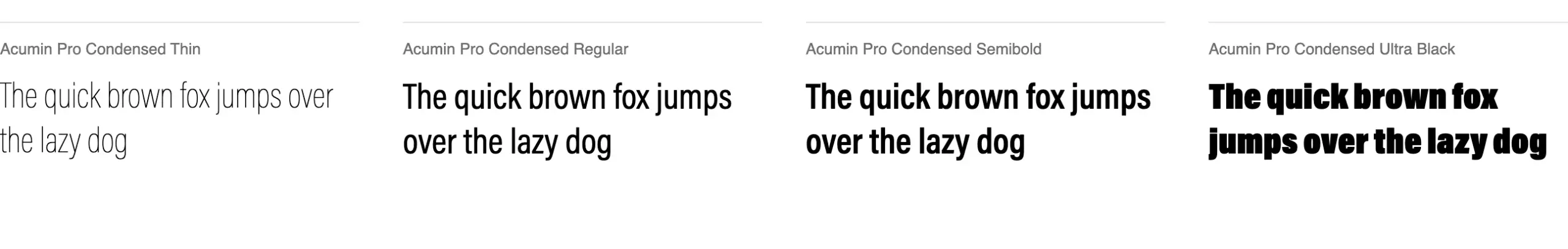 Die über 120 beliebtesten und besten Adobe Fonts 114 Schriftmuster der Acumin Condensed bei Adobe Fonts