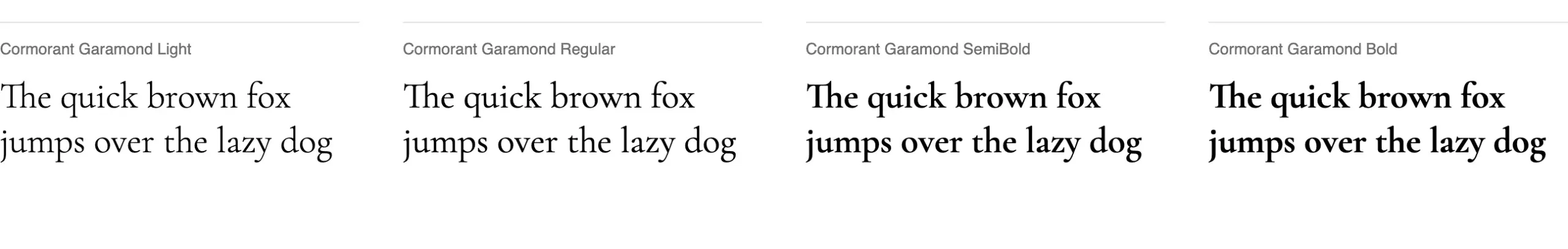 Die über 120 beliebtesten und besten Adobe Fonts 41 Schriftmuster der Cormorant Garamond bei Adobe Fonts