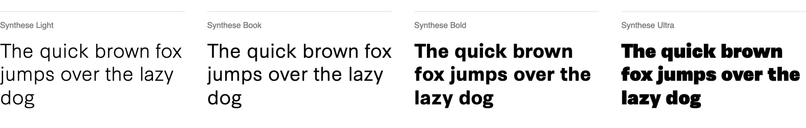 Die über 120 beliebtesten und besten Adobe Fonts 36 Schriftmuster der Synthese bei Adobe Fonts