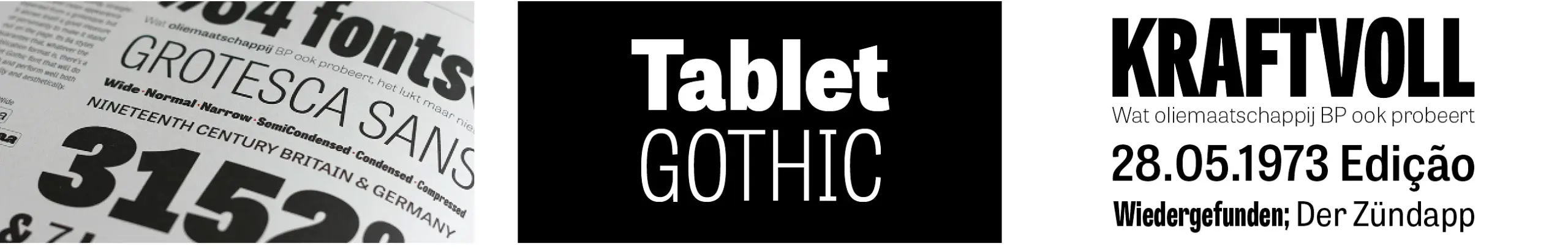 Die über 120 beliebtesten und besten Adobe Fonts 1 Schriftmuster der Tablet Gothic bei Adobe Fonts